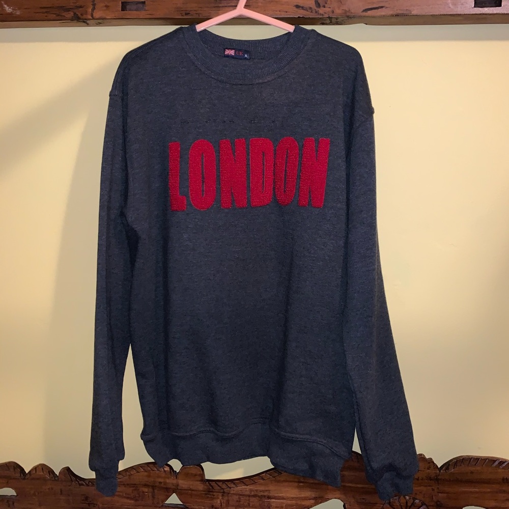 Grey crewneck sweatshirt